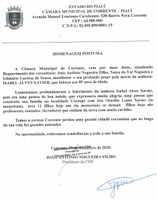 Câmara de Corrente presta homenagem póstuma à Isabel Alves Xavier