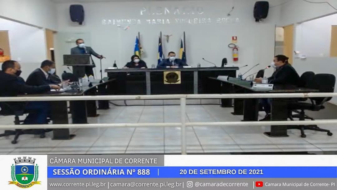 Câmara Municipal de Corrente realiza a Sessão Ordinária nº 888; Confira