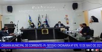 Câmara Municipal de Corrente realizou a 876ª Sessão Ordinária de 2021 