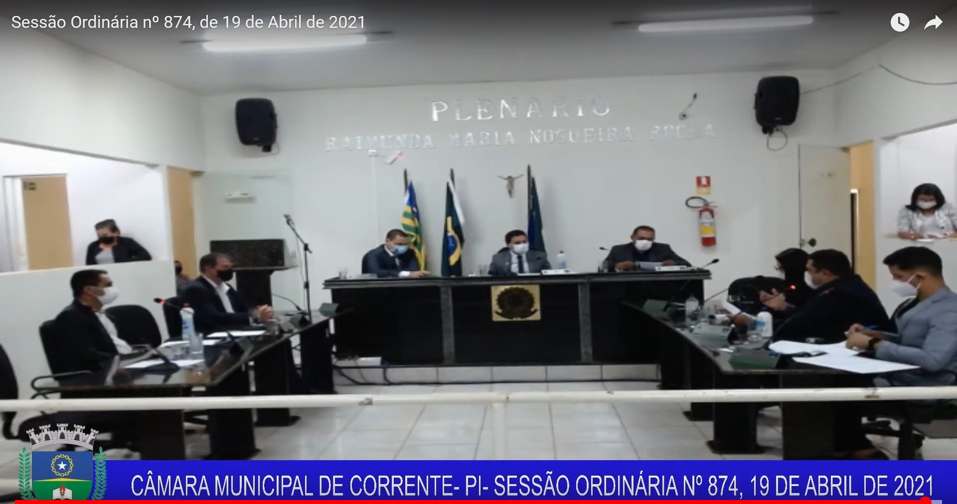 Confira o resumo da 874ª Sessão Ordinária da Câmara Municipal de Corrente 