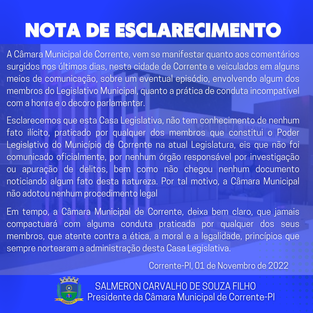 Nota de Esclareciemento